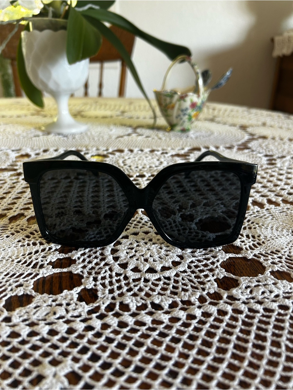 Classic Black Square Women's Sunglasses